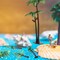 24 Pcs Mini Toy Jungle Trees Plastic Model Coconut Trees Figurines with Base Cake Decoration Rainforest Diorama Supplies Scenery Architecture